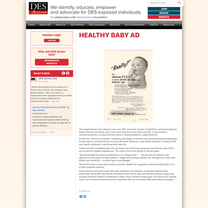 Healthy Baby Ad | DES Action USA