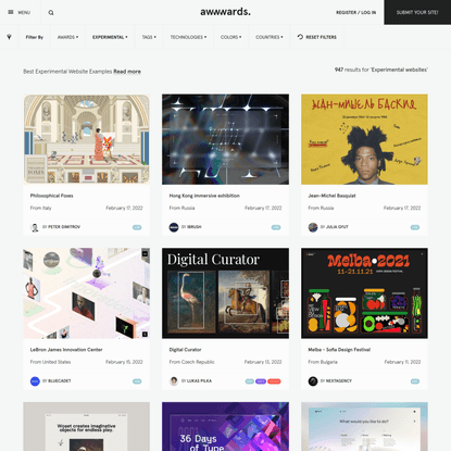 Best Experimental Websites | Web Design Inspiration