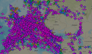 “Air space of Ukraine closed for civil aviation flights due to military invasion of Russian Federation.”