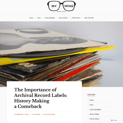 The Importance of Archival Record Labels: History Making a Comeback