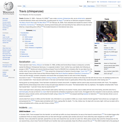 Travis (chimpanzee) - Wikipedia
