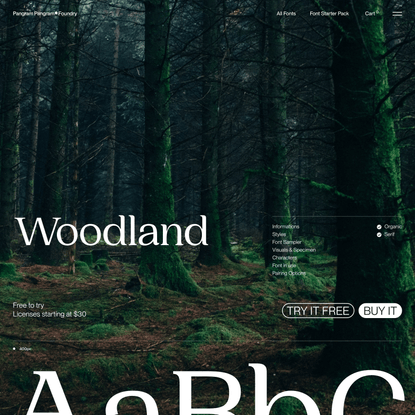 Woodland - A curvy and versatile font with 6 weights - Free to Try – Pangram Pangram Foundry