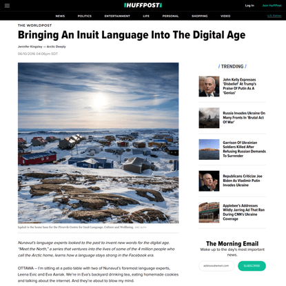 Bringing An Inuit Language Into The Digital Age