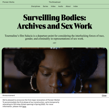 Surveilling Bodies: Archives and Sex Work