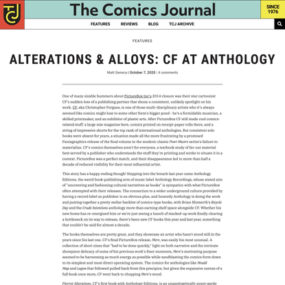 Alterations &amp; Alloys: CF at Anthology - The Comics Journal