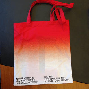 I'm not typically a bag person but this one is lovely @integratedconf /////// #integrated2017 #graphicdesign