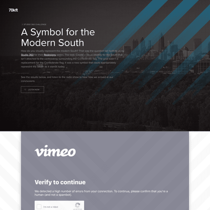 Designing A New Symbol for the South | Studio 360 + 70kft