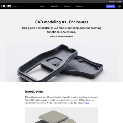 CAD modeling #1 - Enclosures | Hubs