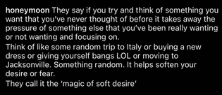 the magic of soft desire