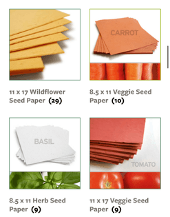 vegetable + herb - seed papers 