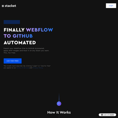 Stacket | Export your Webflow Site to GitHub Automated