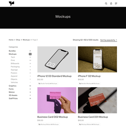 Mockups - Supply.Family - Curated marketplace for creatives