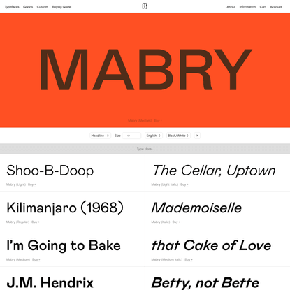 Mabry — Colophon Foundry