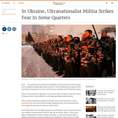 In Ukraine, Ultranationalist Militia Strikes Fear In Some Quarters