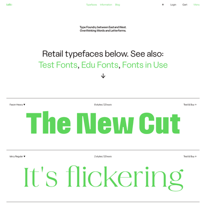 Laïc: Type | Independent Type Foundry based in Warsaw.