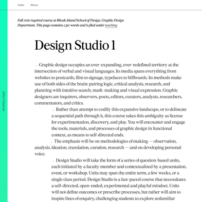 John Caserta Design Studio 1