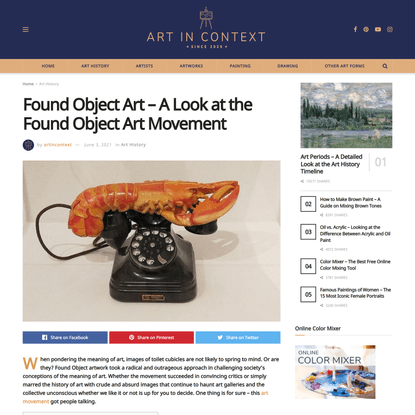 Found Object Art - A Look at the Found Object Art Movement