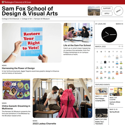 Home - Sam Fox School of Design &amp; Visual Arts — Washington University in St. Louis