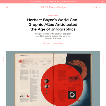 Herbert Bayer’s World Geo-Graphic Atlas Anticipated the Age of Infographics