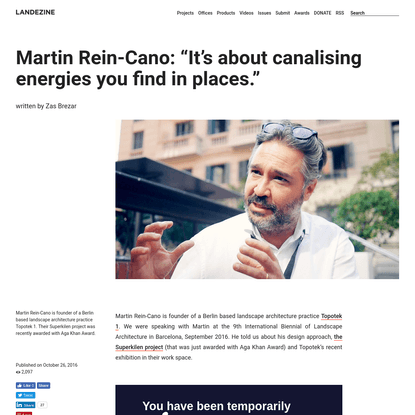 Martin Rein-Cano: "It's about canalising energies you find in places." " Landscape Architecture Works | Landezine