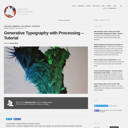 Generative Typography with Processing - Tutorial