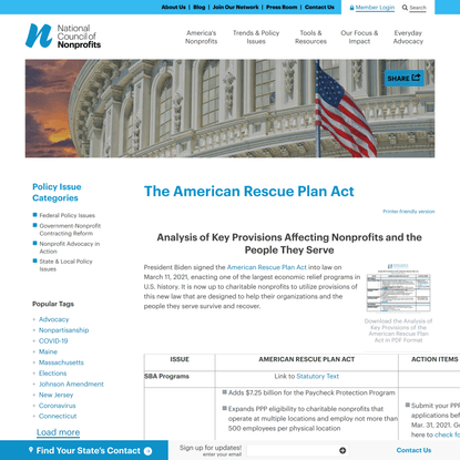 The American Rescue Plan Act