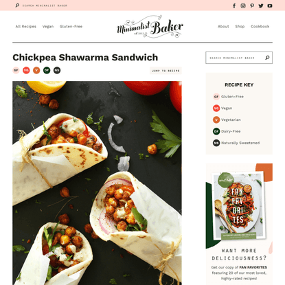 Chickpea Shawarma Sandwich