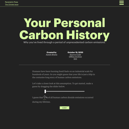 Your Personal Carbon History