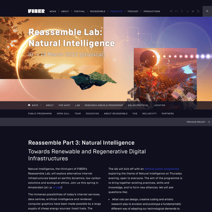 Reassemble Lab: Natural Intelligence - FIBER