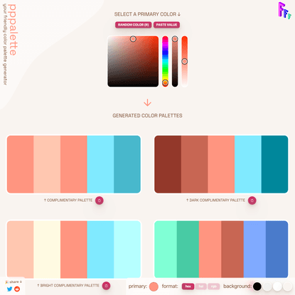 pppalette: your friendly color palette generator