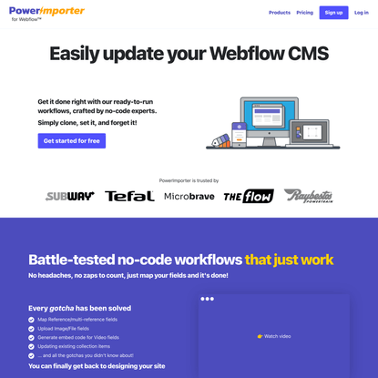 Ready-to-run workflows for Webflow