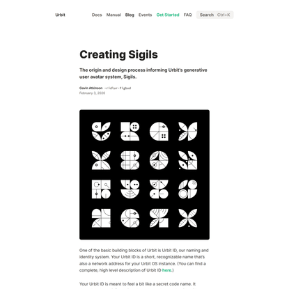 Creating Sigils • Blog • urbit.org