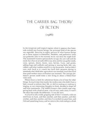 Le Guin - The Carrier Bag Theory of Fiction