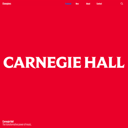 Carnegie Hall’s visionary new identity