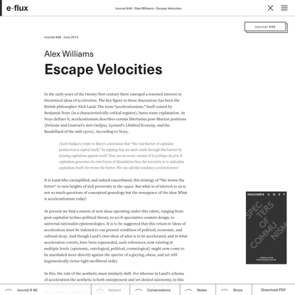 Escape Velocities - Journal #46 June 2013 - e-flux