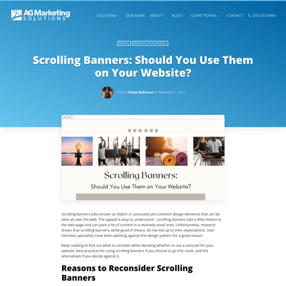 Scrolling Banners: Should You Use Them on Your Website?