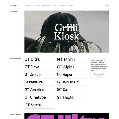 Welcome to Grilli Type – Independent Swiss Type Foundry