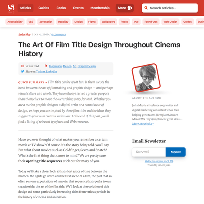 The Art Of Film Title Design Throughout Cinema History — Smashing Magazine