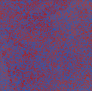 François Morellet - Random Distribution of 40,000 Squares Using the Odd and Even Numbers of a Telephone Directory (1960)