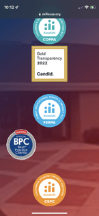 SkillsUSA website centering is off and logos are pixelated