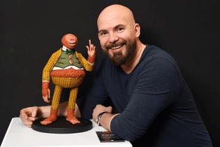 Chris Butler with a puppet from ‘Missing Link’