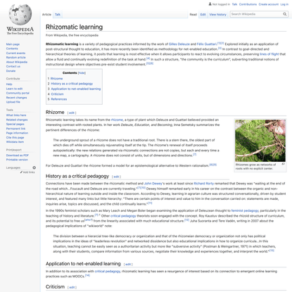 Rhizomatic learning - Wikipedia