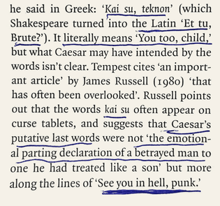 caeser’s last words