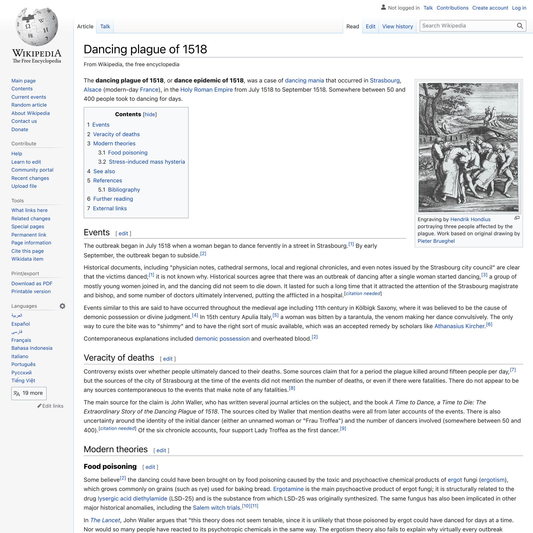 Dancing plague of 1518 - Wikipedia
