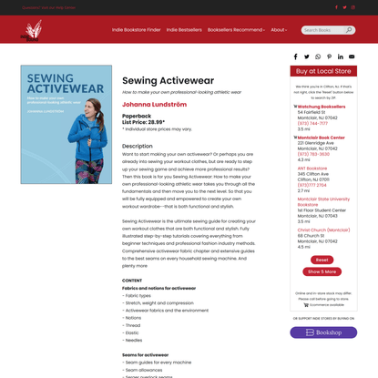 Sewing Activewear: How to make your own professional-looking athletic wear | IndieBound.org