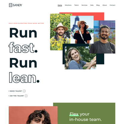 Sandy – Hire elastic freelance teams + work from anywhere