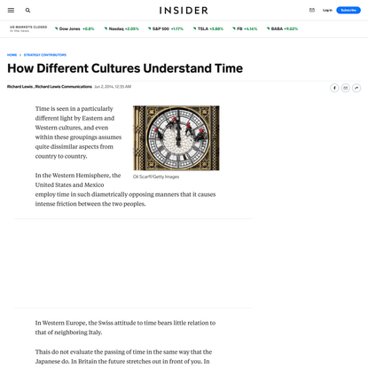 How Different Cultures Understand Time