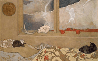 Exciting Night | Susan ‘Sue’ Bright Lautmann Hertel  American, 1930-1992  Print ,  37 x 23.25  cm.
