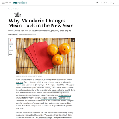 Why Mandarin Oranges Mean Luck in the New Year