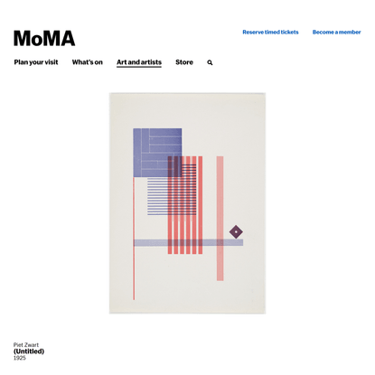 Piet Zwart. (Untitled). 1925 | MoMA